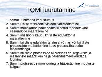 Kvaliteedijuhtimise aluste konspekt #76