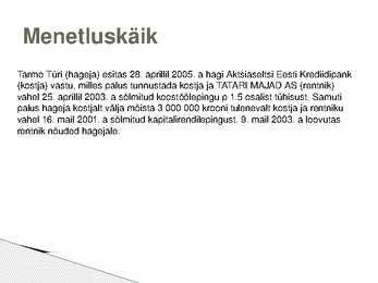 Kohtulahend #3