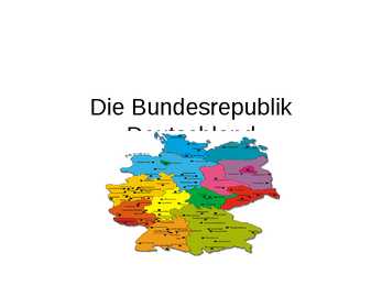Die Bunderepublik Deutscland esitlus