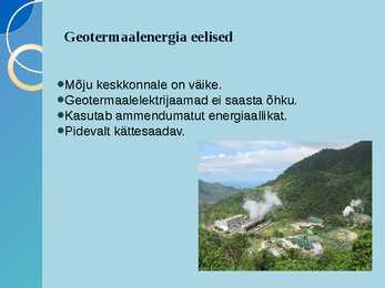 Hüdroenergia ja geotermiline energia #13