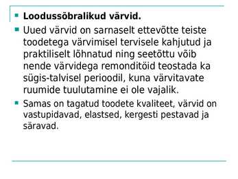 Keskkonnasõbralikud tehnoloogiad ja tooted #11