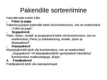 Pakendite sorteerimine #3