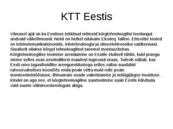 Kõrgtehnoloogiline tootmine #6