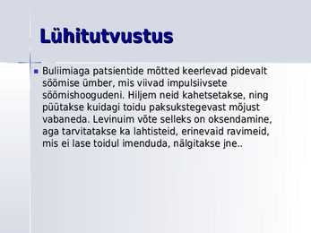 Toitumisprobleemid #15