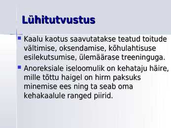 Toitumisprobleemid #3