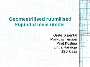 Esitlus geomeetrilistest kujunditest