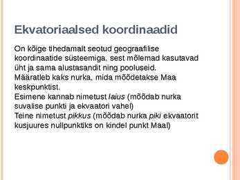Taevakoordinaadid -horisondilised ja ekvatoriaalsed #4
