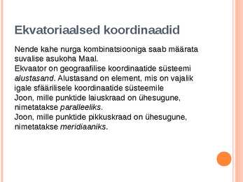 Taevakoordinaadid -horisondilised ja ekvatoriaalsed #5