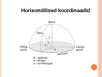Taevakoordinaadid -horisondilised ja ekvatoriaalsed #8
