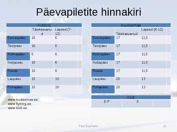 Power Pointi esitluse näide #11