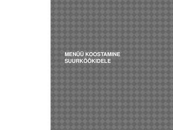 Menüü koostamine suurköögis