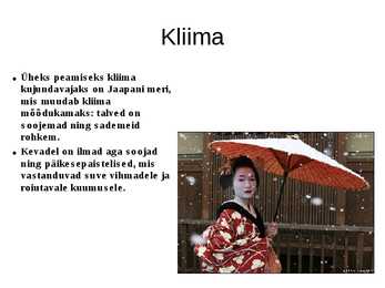 Jaapan ppt - kliima-asukoht-loodus #6