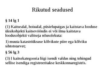 Looduskaitseseadus #5