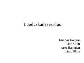 Looduskaitseseadus