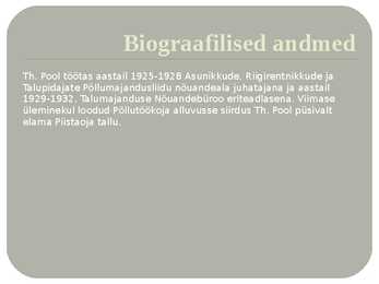 Theodor Pool powerpoint esitlus #6