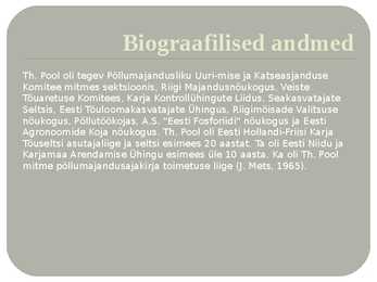 Theodor Pool powerpoint esitlus #7