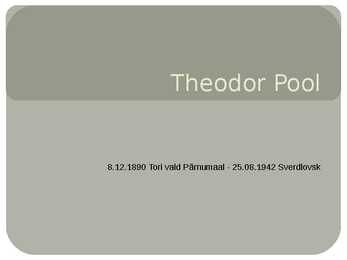 Theodor Pool powerpoint esitlus