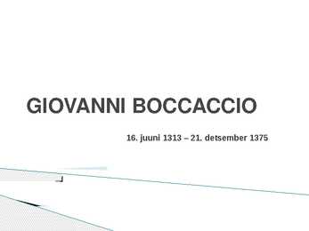 Giovanni Boccaccio - slideshow