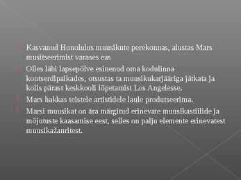 Muusika referaat Bruno Mars #4