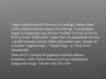 Muusika referaat Bruno Mars #6