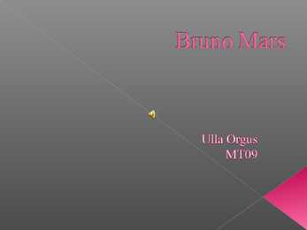 Muusika referaat Bruno Mars