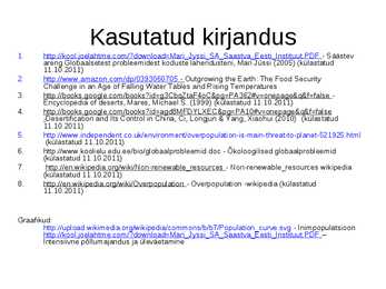 Ülerahvastumisega seotud keskkonnaprobleemid #16