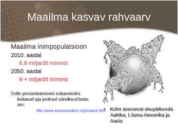 Ülerahvastumisega seotud keskkonnaprobleemid #3