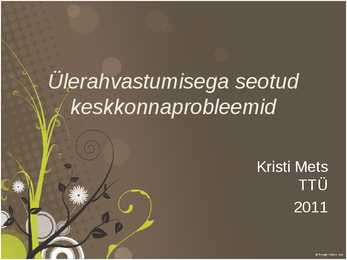 Ülerahvastumisega seotud keskkonnaprobleemid