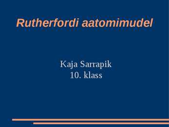 Rutherfodi aatomimudel