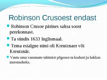 Robinson crusoe #2
