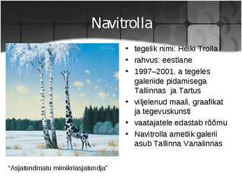 Kunstiajaloo esitlus teemal NAIVISM #18
