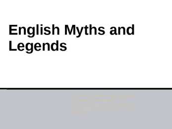 English Myths and Legends
