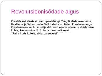 Prantsuse revolutsioon ja Euroopa-Powerpoint esitlus #13