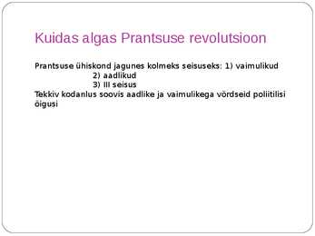 Prantsuse revolutsioon ja Euroopa-Powerpoint esitlus #4