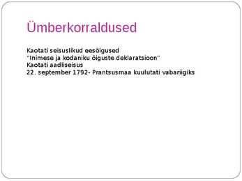 Prantsuse revolutsioon ja Euroopa-Powerpoint esitlus #8