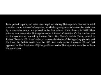 Shakespeare Poems and Sonnets #3