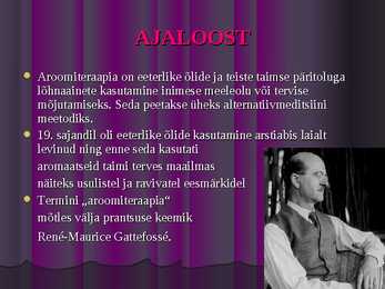 Aroomiteraapia powerpoint ettekanne #2