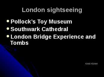 London sightseeing