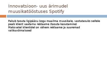 Innovatsioon turunduses #11
