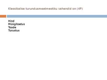 Innovatsioon turunduses #4