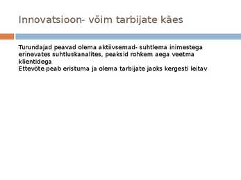 Innovatsioon turunduses #10