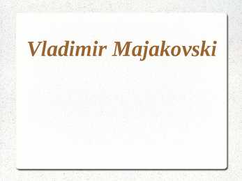 Vladimir Majakovski