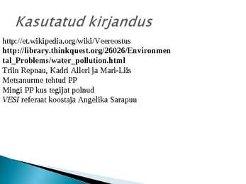 Veekogude reostumine #13