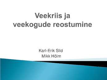 Veekogude reostumine