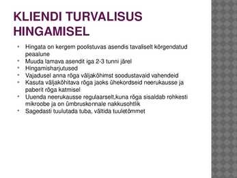 TURVALISUSE TAGAMINE HOOLDEKODUS #6