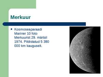 Füüsika - merkuur #2