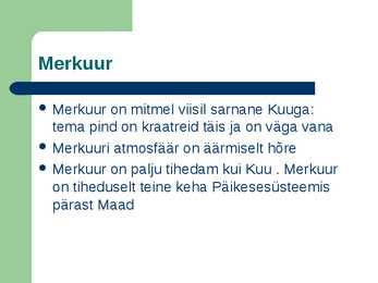 Füüsika - merkuur #4