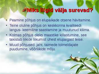 Liikide hävimine #2