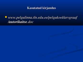 Autorikaitse seadus #7