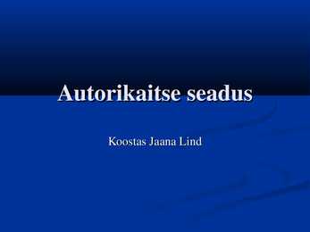 Autorikaitse seadus